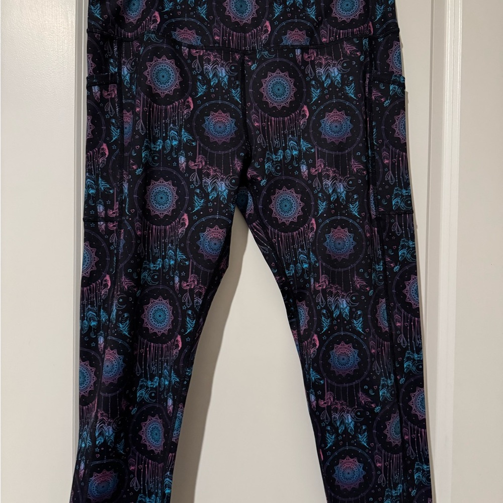 Constantly Varied Gear Black and Blue Cosmic Leggings